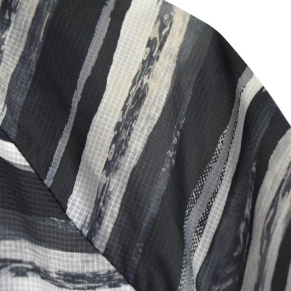 Lululemon Assemblage Jacket M Womens Stripe Rain Snap Button Lab Hoodie Pockets - Picture 8 of 11